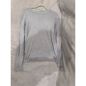 Design on back open back gray sweater women’s S